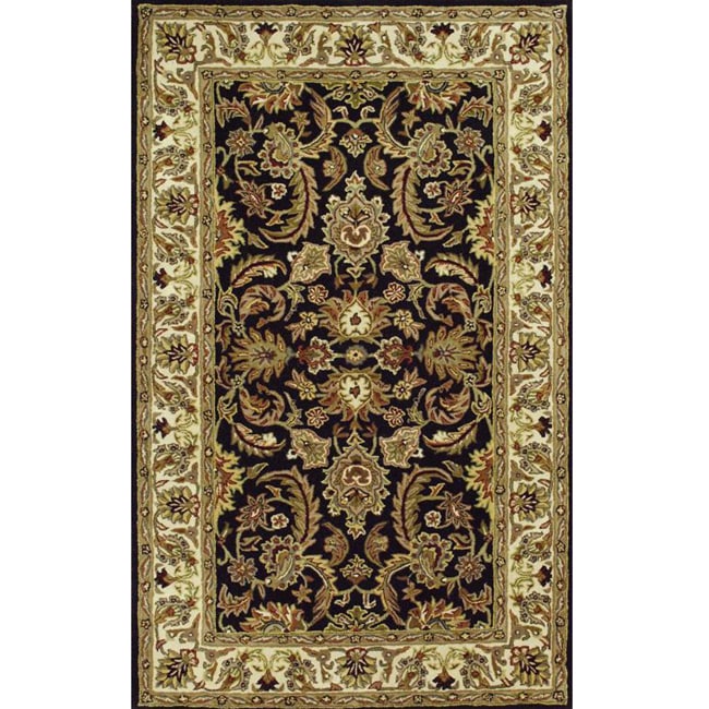 Hand tufted Ivanlli Ebony Wool and Cotton Rug (8' x 10') JRCPL 7x9   10x14 Rugs