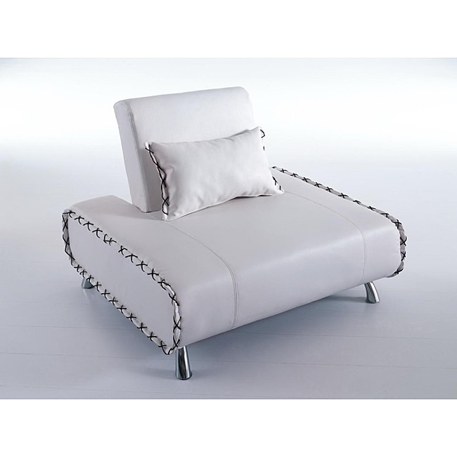 Lucas White Leather Sofa Chair  