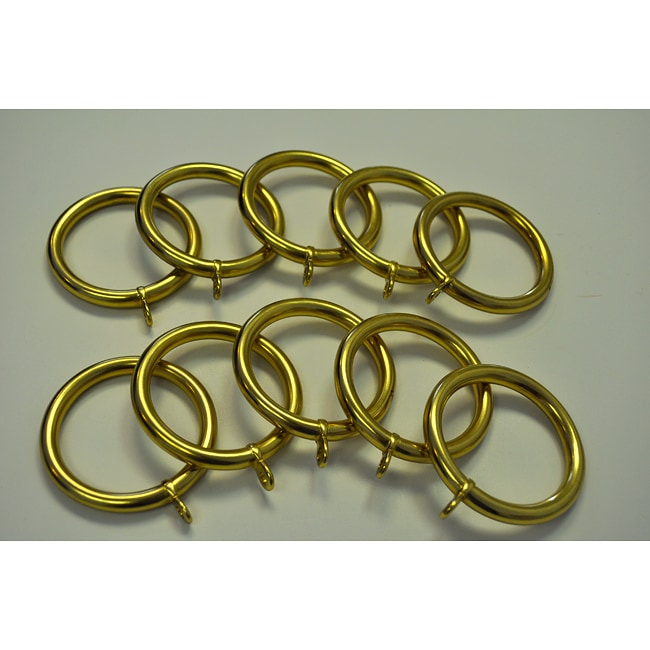Solid Brass 1.25 inch Drapery Rings (Pack of 10)  