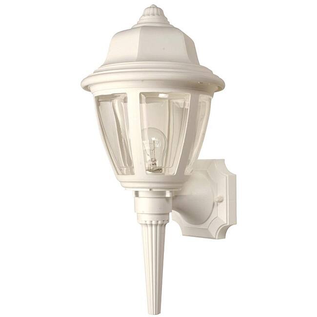 Transitional 1-light White Outdoor Wall Light