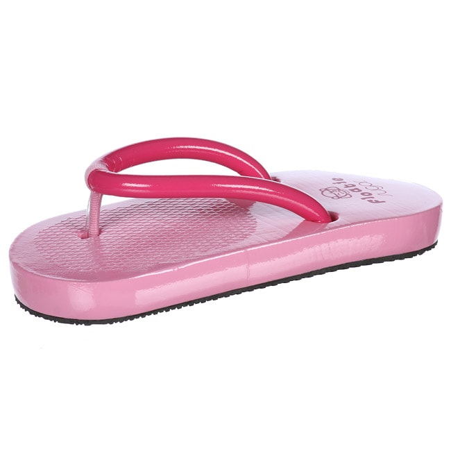 Sugar Women's 'Floatie' Pink & Dark Pink Flip Flop Sandals - Free ...