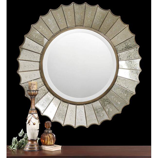 Camberlyn Wall Mirror - Cream/Dark Brown
