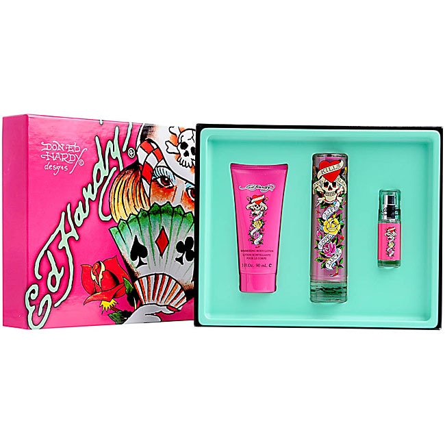 Christian Audigier Don Ed Hardy Julia Womens 3 piece Gift Set 