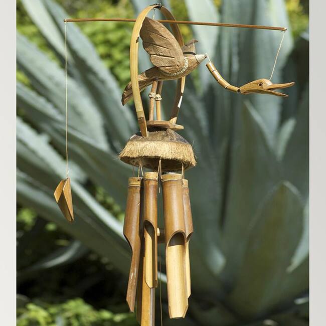 Handmade Bamboo Flying Duck Wind Chime (Indonesia)