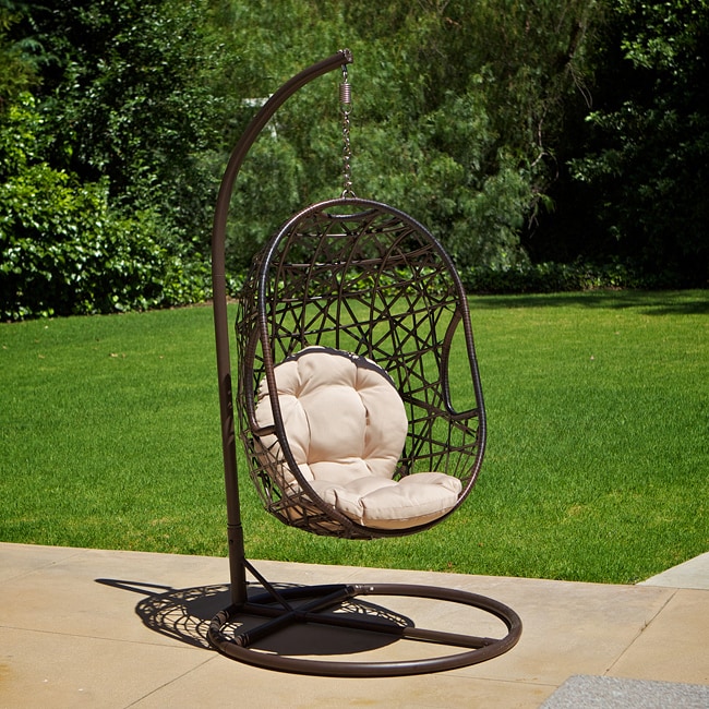 Swinging Egg Outdoor Wicker Chair  