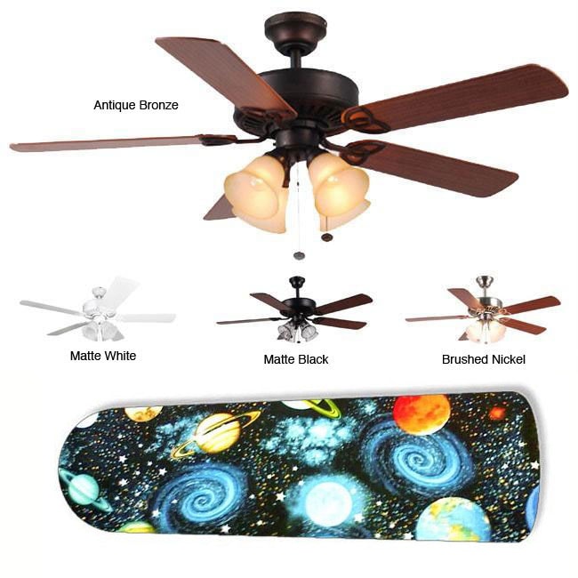   Image Concepts 4 light Outer Space Blade Ceiling Fan  