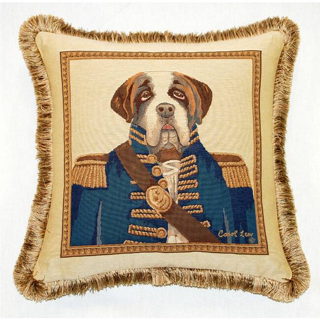 French Woven Sir Winston Jacquard Throw Pillow
