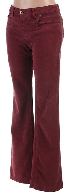 Womens Burgundy Corduroy Pants  