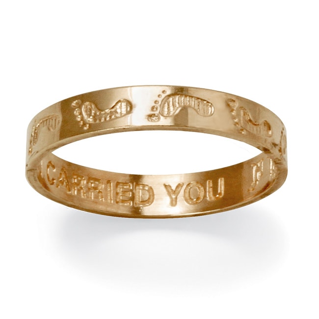 Toscana Collection 10k Yellow Gold Footprints Band