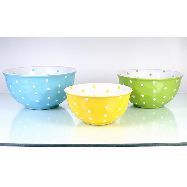 Bistro Assorted Color Mixing Bowls (Pack of 3)  