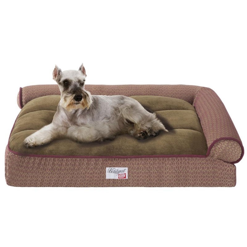 Simmons Beautyrest Right Angle Bolster Lounger Pet Bed
