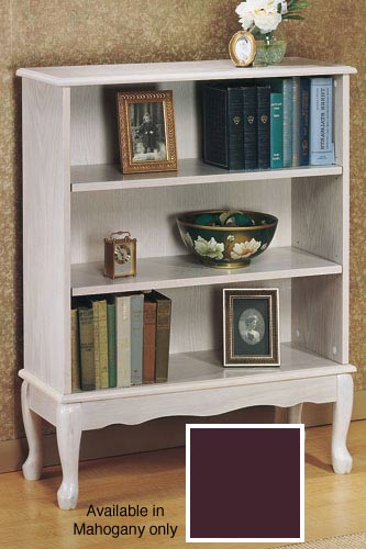 Queen Anne Style 3 Shelf Bookcase Free Shipping Today Queen Anne Style 3 Shelf Bookcase