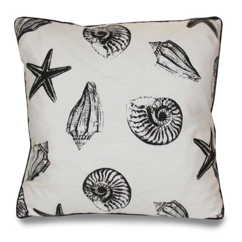 Scattered Seashells 20-inch Decorative Pillow