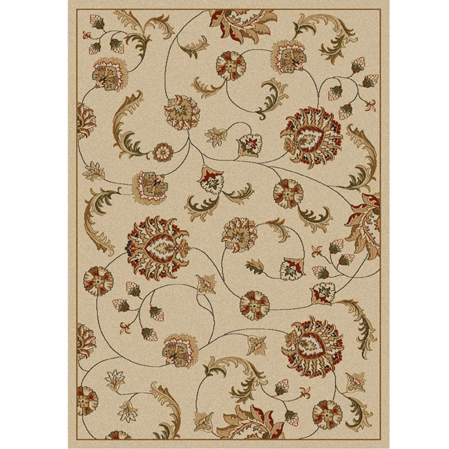 Shop Admire Home Living Amalfi Ivory Vines Olefin Area Rug 9'10 x 12'10 Free Shipping Today