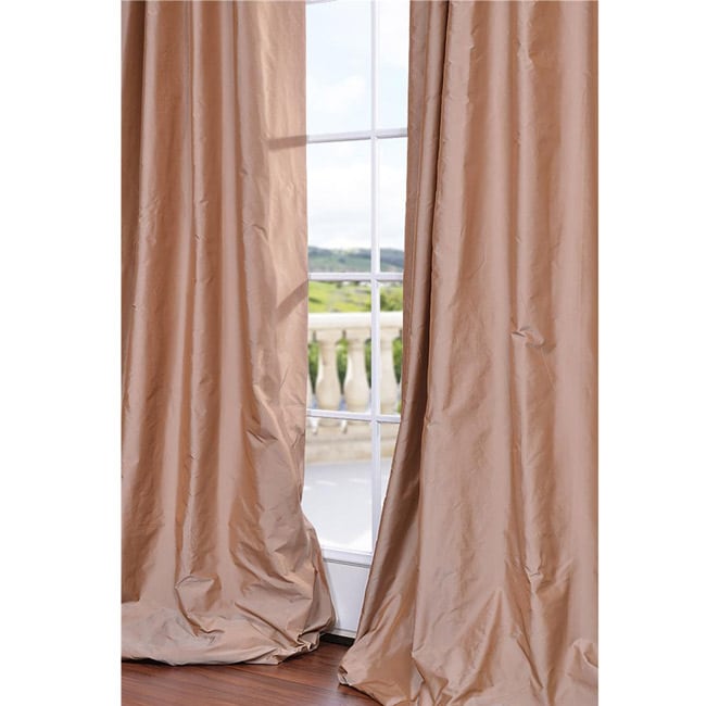 Dusty Pink Faux Silk 108 inch Curtain Panel