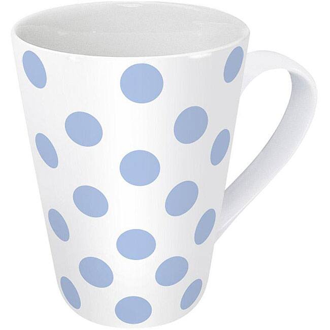 Konitz Polka Dots Blue Mugs (Set of 4)