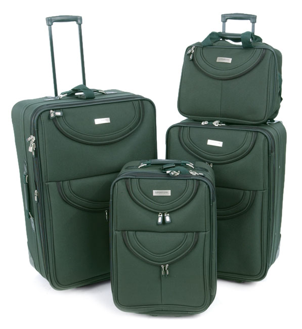 London Fog 4Piece Luggage Set Hunter Green Free Shipping Today