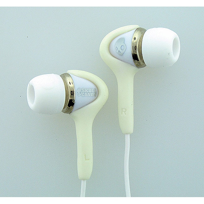 Skullcandy Smokin Buds White and Chrome Earbuds  