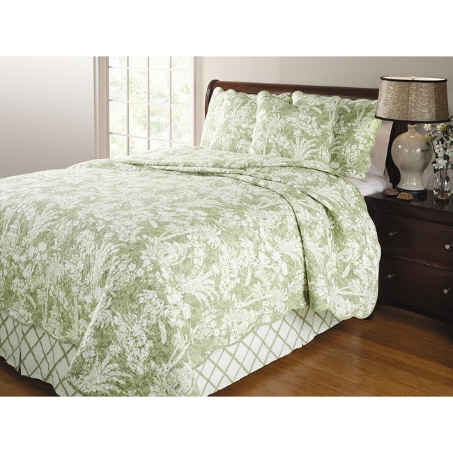 Greenland Home Fashions Mandarin Thyme 4-piece Quilt Set