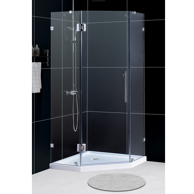 DreamLine Neolux 36x73 inch Nickel Frameless Hinged Shower Enclosure 