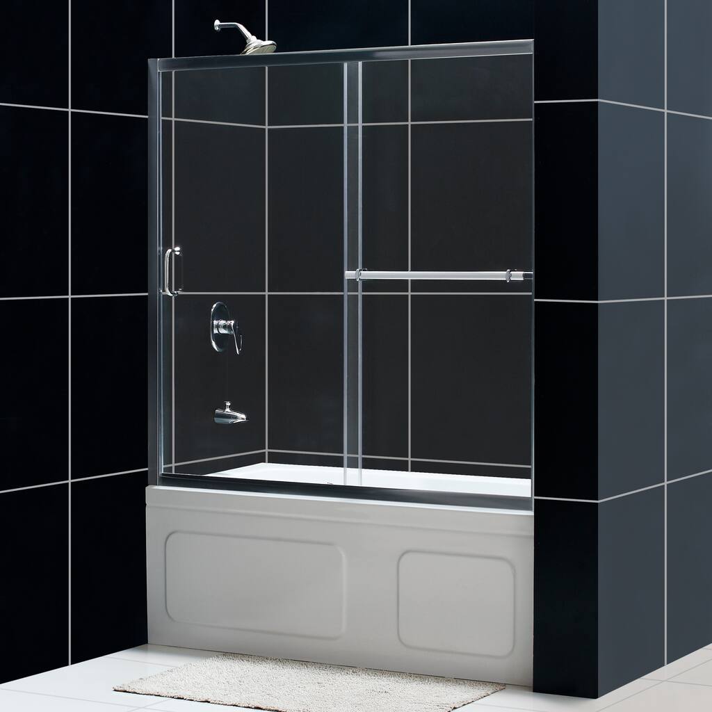 DreamLine Infinity Plus 56-60x58-inch Clear Glass Sliding Tub Door