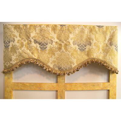 Gold Floral Damask 50-inch Valance