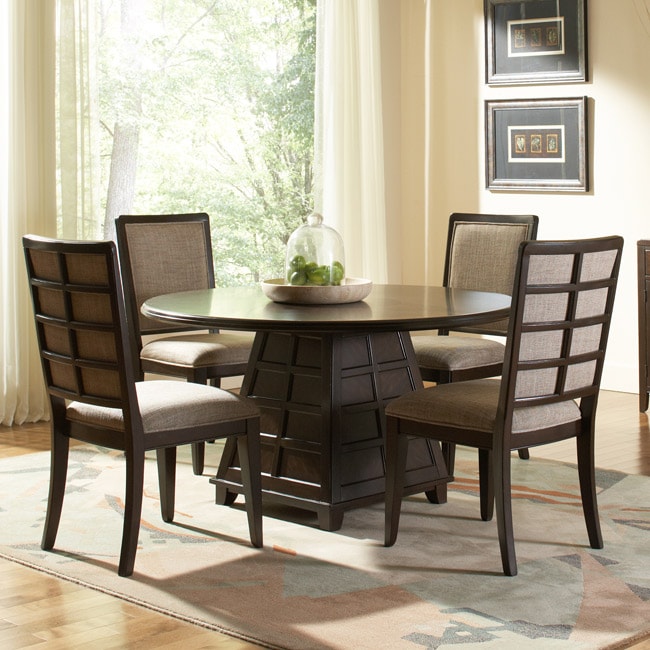 Shop Quinn 5piece Wood Dining Set Free Shipping Today Overstock