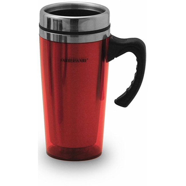 Farberware Red Travel Mugs (Set of 2) - 13664613 - Overstock.com ...