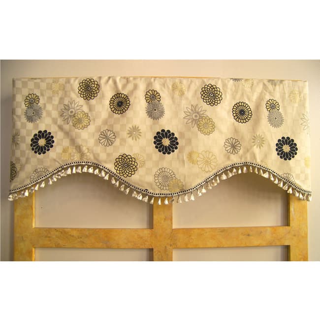 Spiro Graphite Contemporary Valance