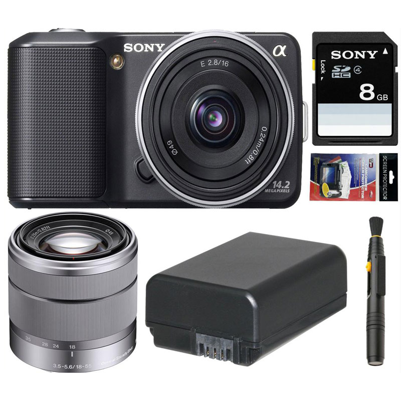 Sony NEX5KB Nex NEX 5K/B 14.2MP Digital Camera With 18 55 Black and