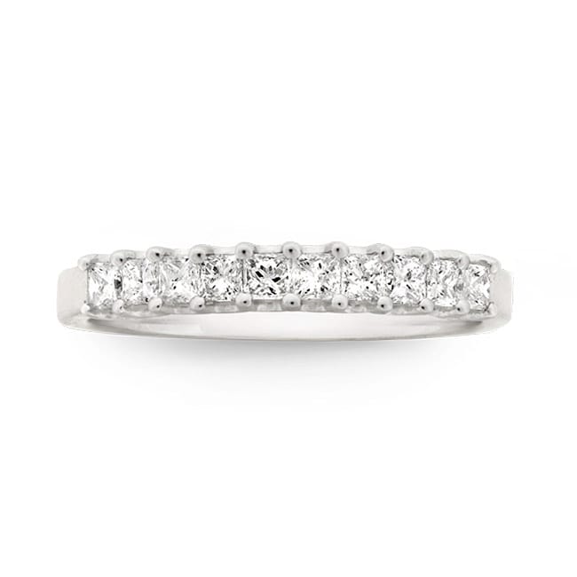 14k White Gold 1/2ct TDW Princess Diamond Wedding Band (H I, I1 I2)