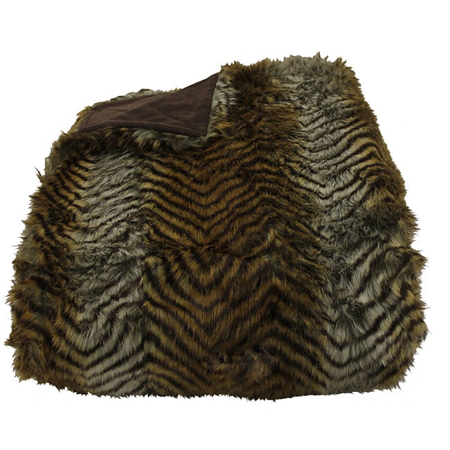 Sheba Faux Fur Tiger Print Throw  