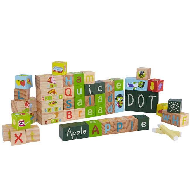 Wood 'Letters' 45-piece Exploration Blocks Set