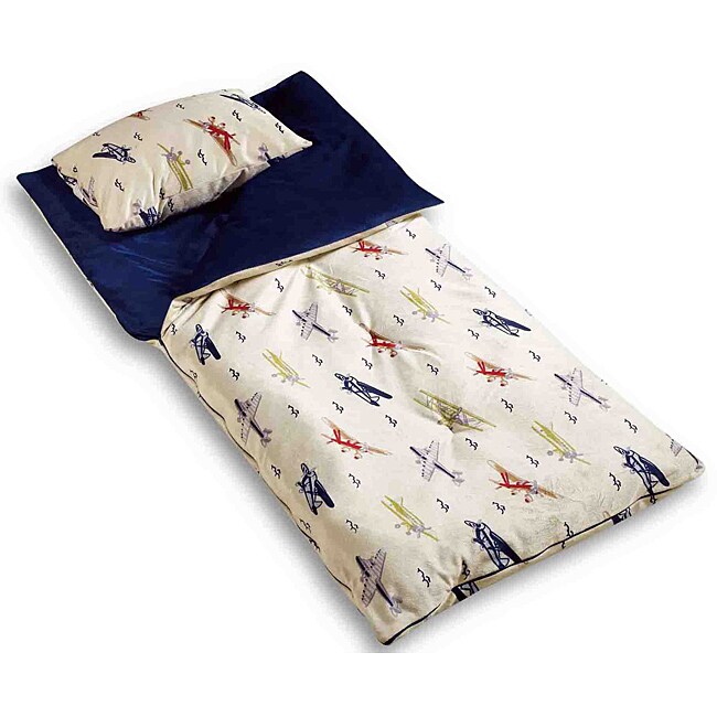 Shop Vintage Airplanes Microplush Sleeping Bag Free Shipping Today
