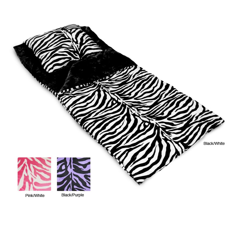 Zebra Microplush Sleeping Bag  