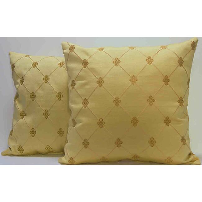 Rashida Citron Gold Medallion Throw Pillows (Set of 2)