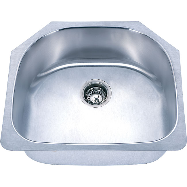 Fine Fixtures D-shaped Undermount Stainless Steel Single Bowl Sink