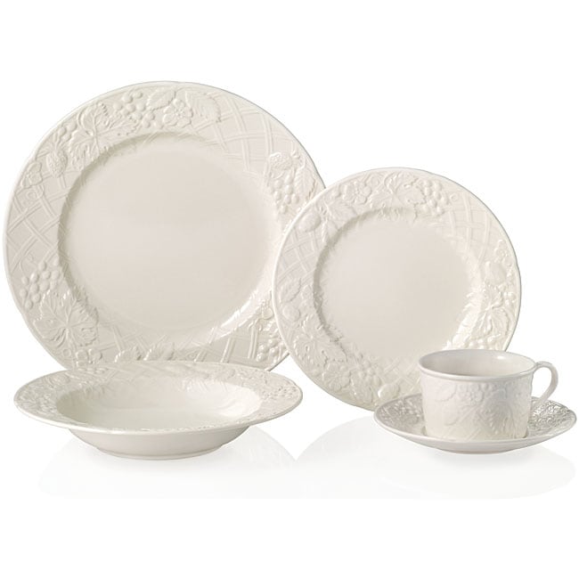 Mikasa English Countryside White 5 piece Dinnerware Set