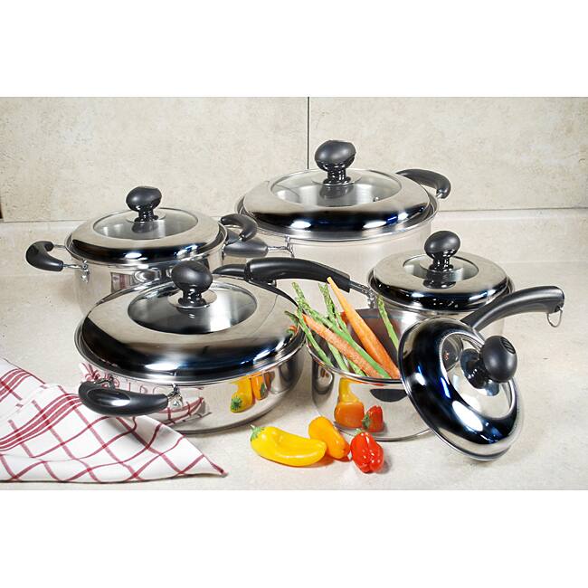 10-piece Stainless Steel Cookware Set - Silver