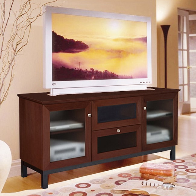 Arts and Crafts 62-inch Dark Cherry TV and Entertainment Center - Free ...