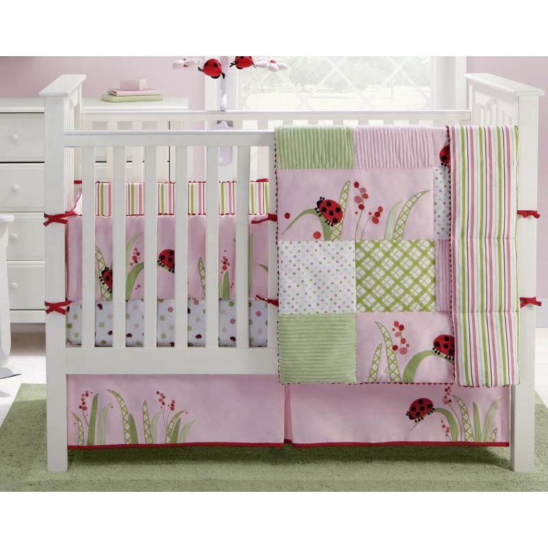 BananaFish Migi Lady Bug 4 piece Crib Bedding Set