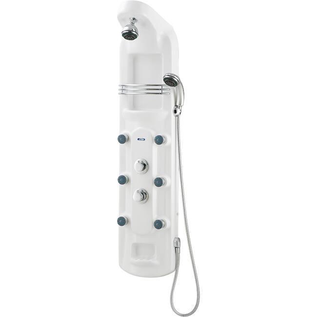 Aston 55-in White Acrylic 6-Jet Multifunction Massaging Luxury Shower Panel Tower