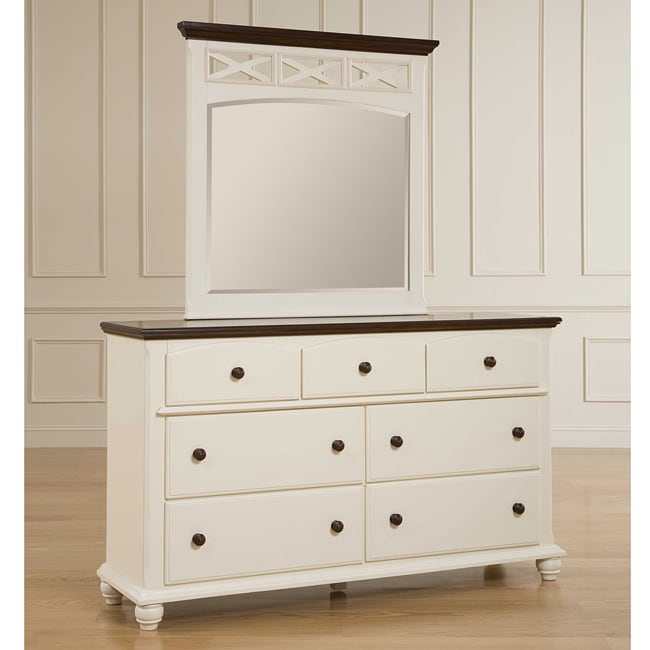 Broyhill Cross Creek Cherry and White 7drawer Dresser Free Shipping Today