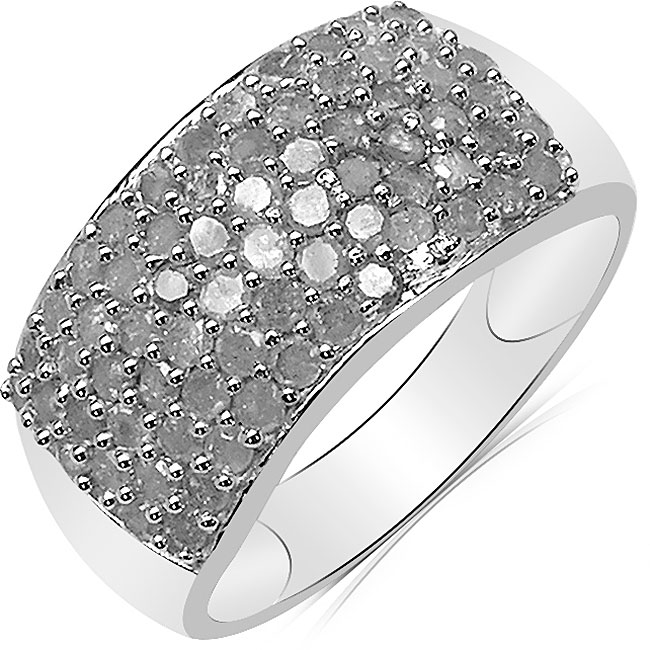Malaika Sterling Silver 1 1/5ct TDW Diamond Ring (I-J, I2-I3)