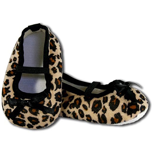 Brown Leopard Infant Girl Crib Shoes  