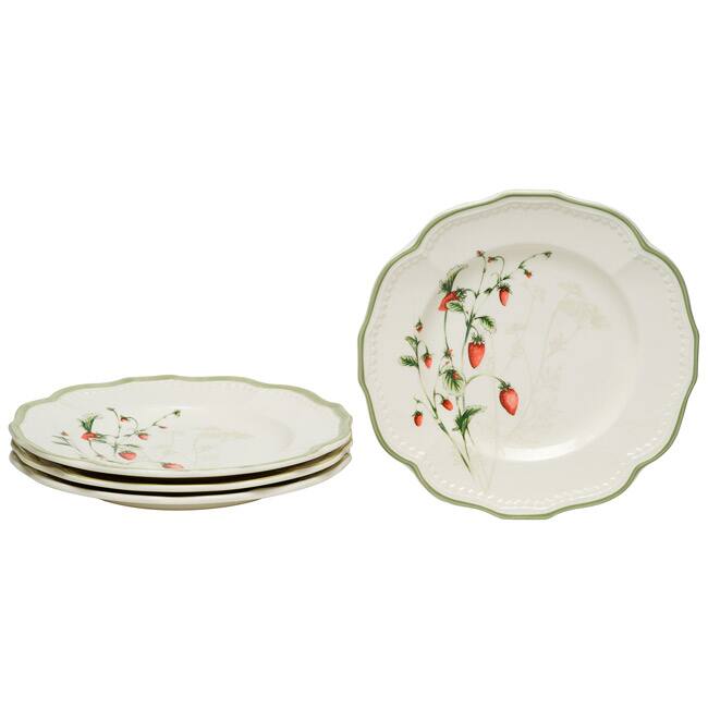 Red Vanilla Classic Strawberry 8.5-inch Salad Plates (Set of 4)