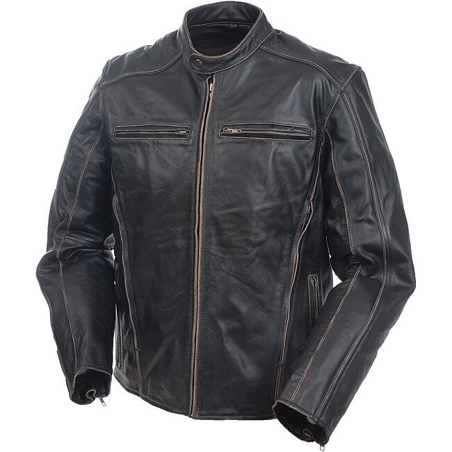 Mossi Mens Drifter Premium Leather Jacket