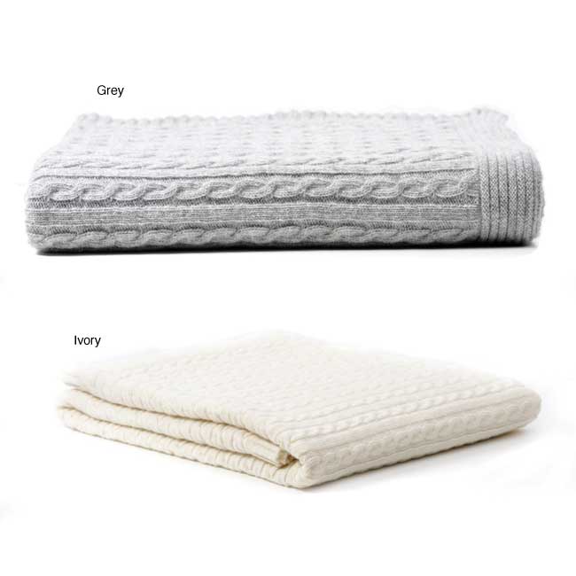 Lambswool Cableknit Throw Blanket Free Shipping Today Overstock