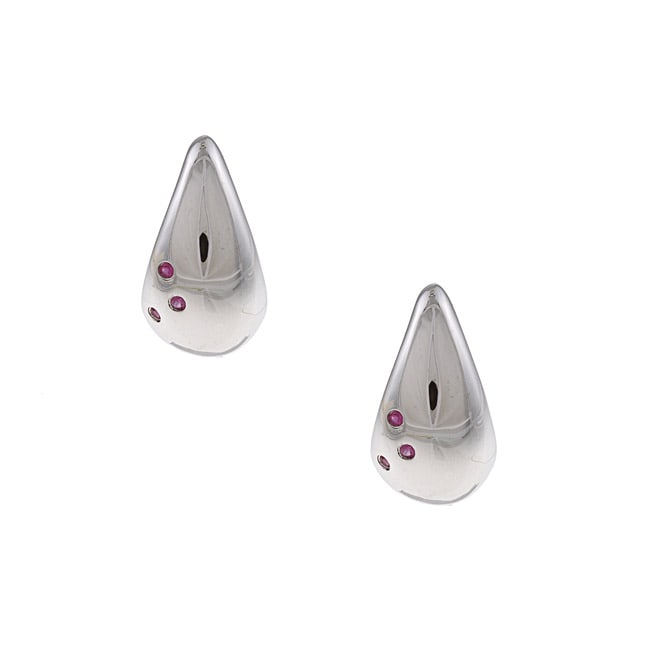 Sterling Silver Ruby Teardrop Earrings Today $46.99 