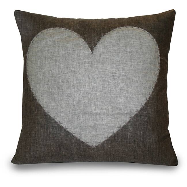 Heart Applique Stitched Pillow